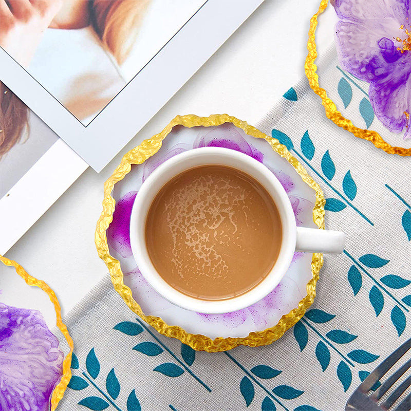 Epoxy Resin Irregular Druzy Edges Silicone Coaster Mold