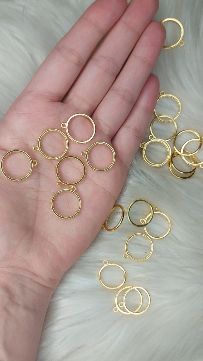 1pc Hollow Small Round Metal Frame Bezels
