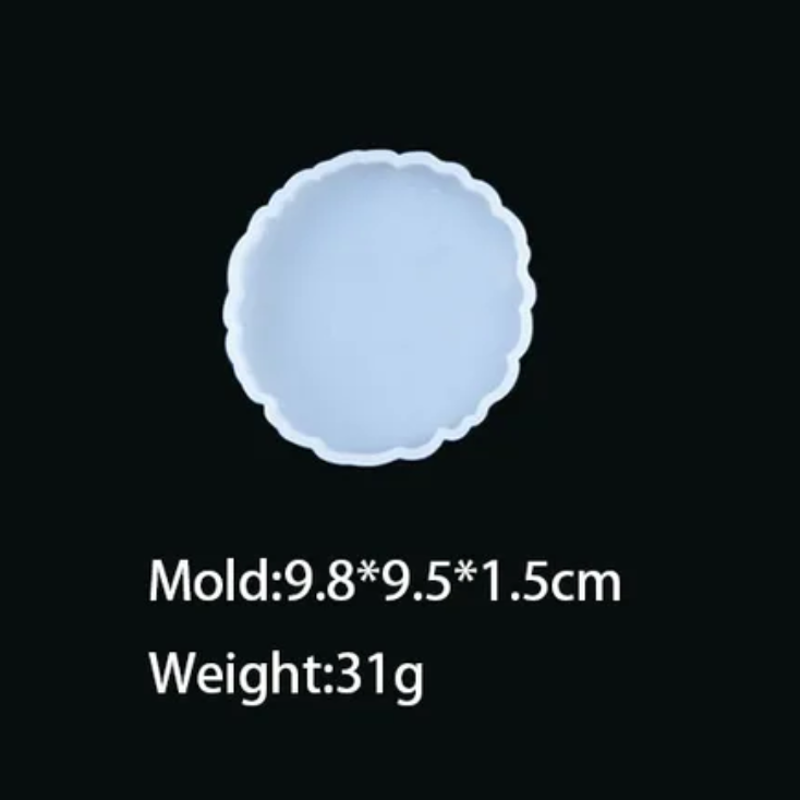 3.5 inches irregular round mold / coaster / keychain/ car hanging