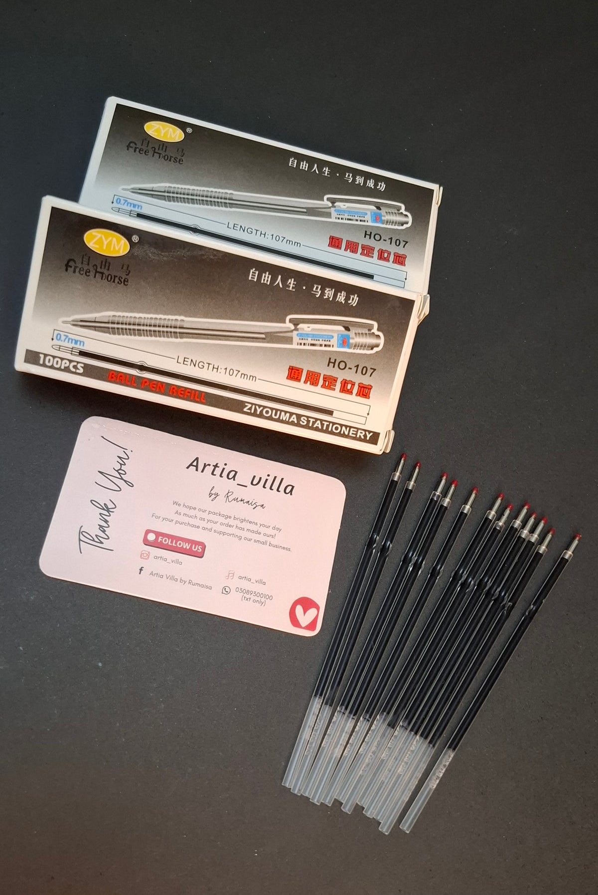 Imported 0.7mm Ball Pen Refills
Smooth writing, no skipping, perfect dark flow. Compatible with all standard ball pens.