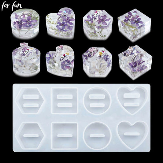 Ring holder silicone mold for epoxy resin / concrete
