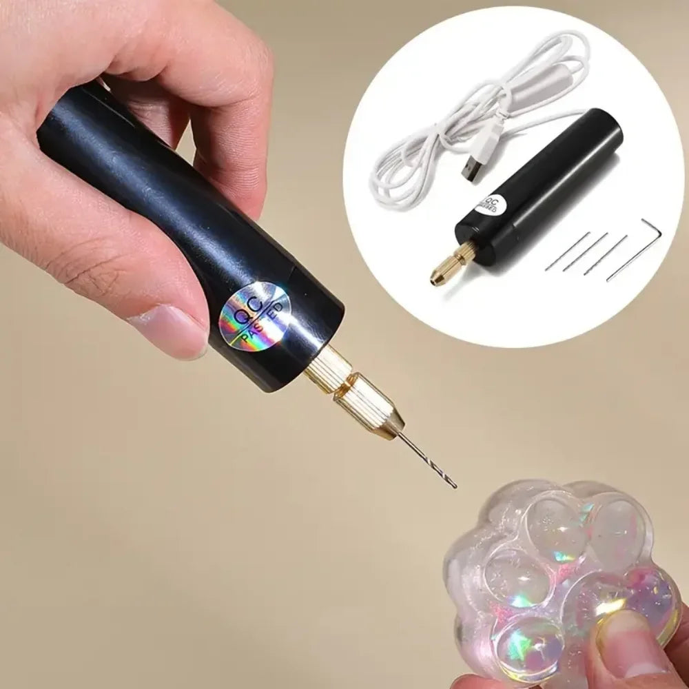 Electric mini drill with 4 drill bits