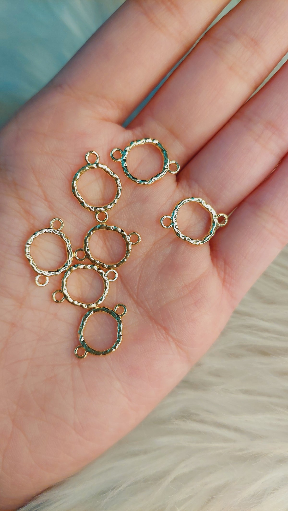 1pc Imported High-Quality Small Irregular Round-Shaped Bracelet Bases