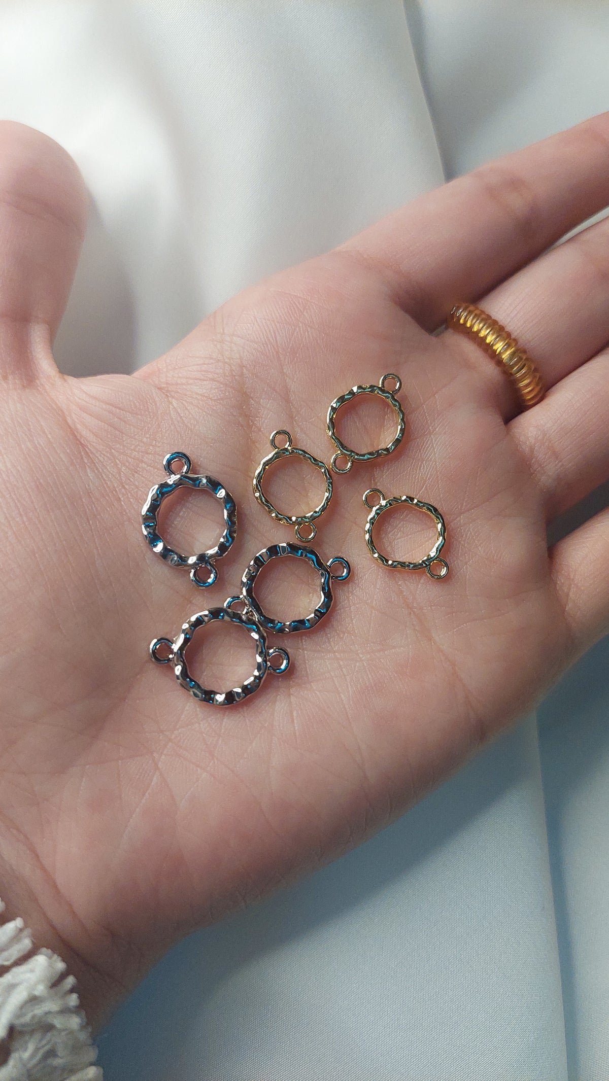 1pc Imported High-Quality Small Irregular Round-Shaped Bracelet Bases