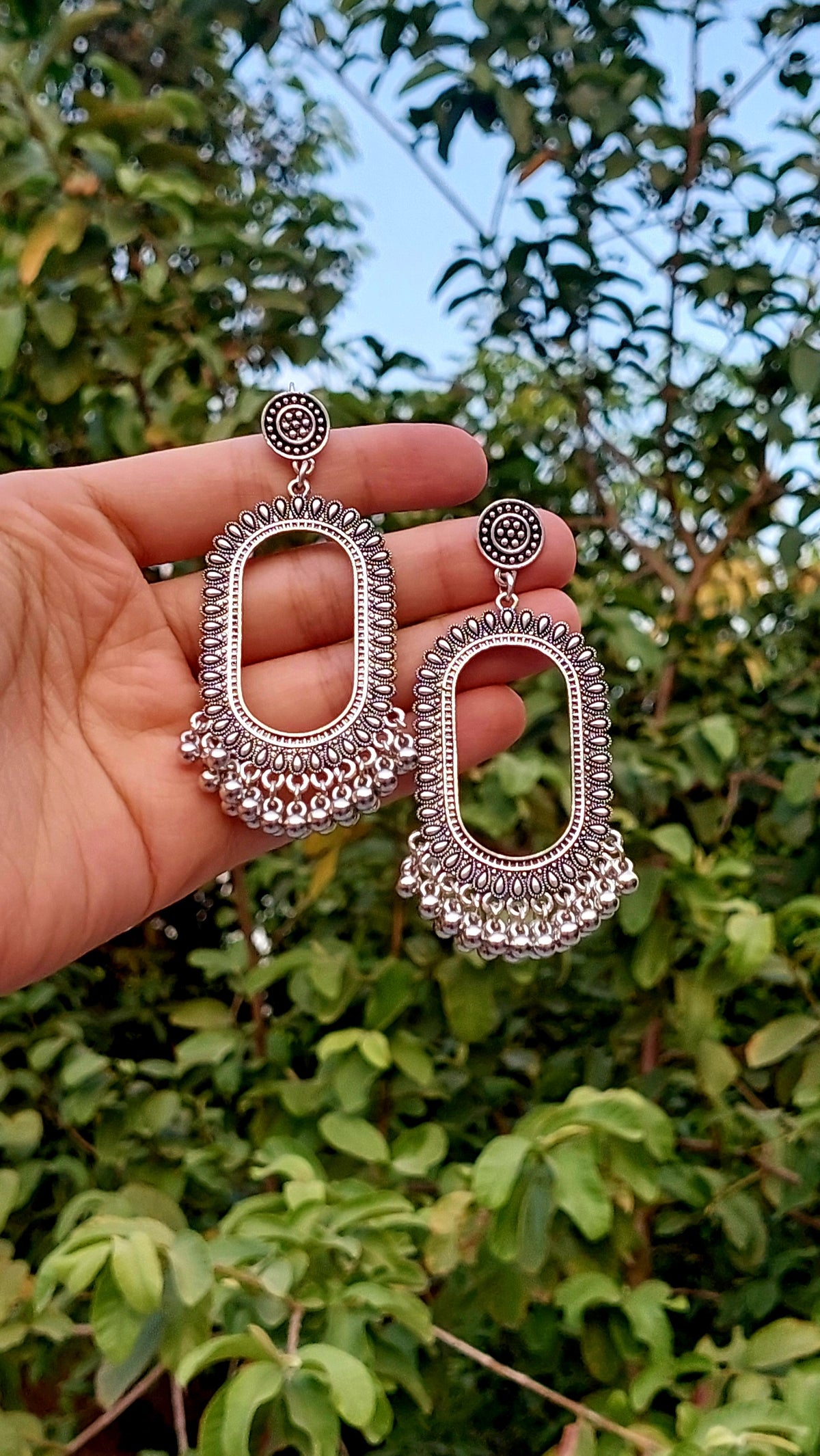 Elliptical Jhumka Pair