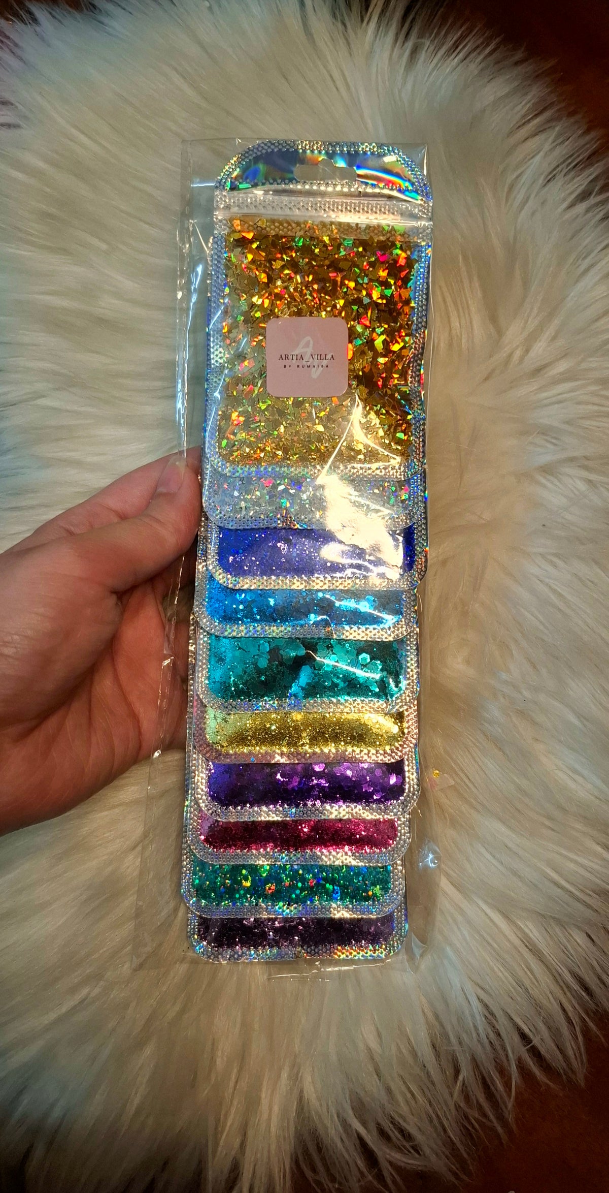 Pack of imported chunky glitters , glitter packs , random color packs