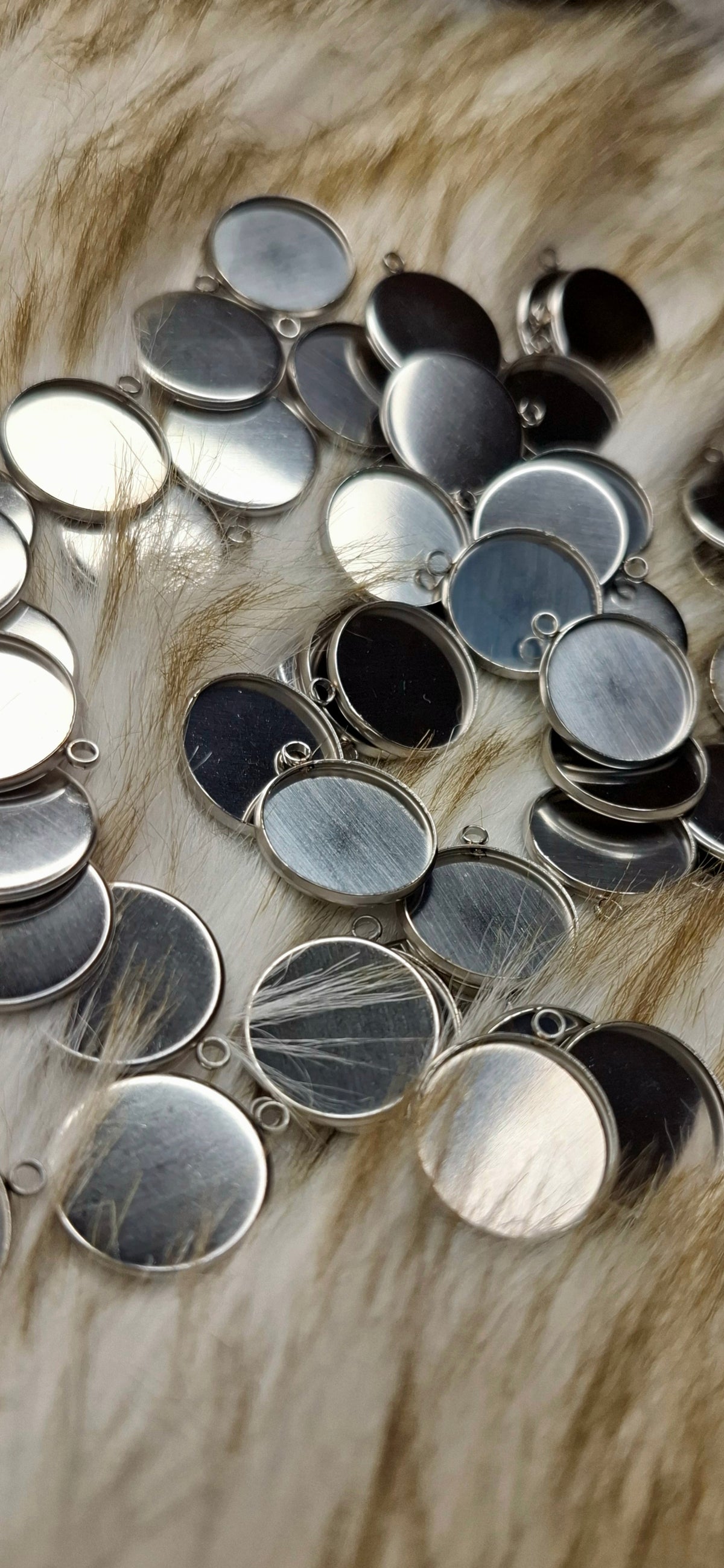 1pc stainless Steel/Gold Plated Pendant base 16mm