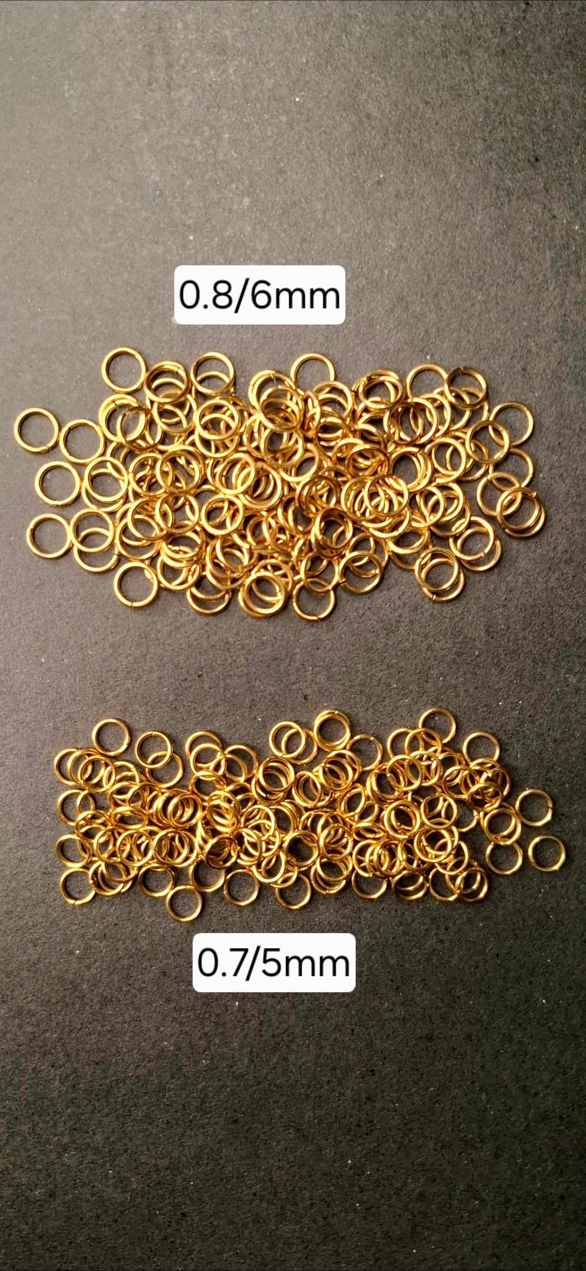 Stainless steel/ Gold plated Jumprings, 20 pcs per pack
