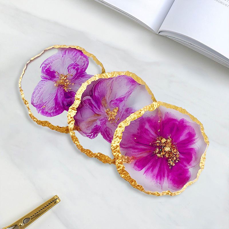 Epoxy Resin Irregular Druzy Edges Silicone Coaster Mold