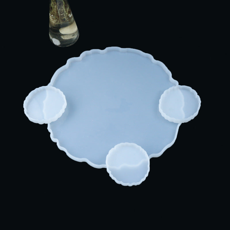 10 Inches epoxy Resin Irregular Silicone Tray Mold , Imported , High-Quality.