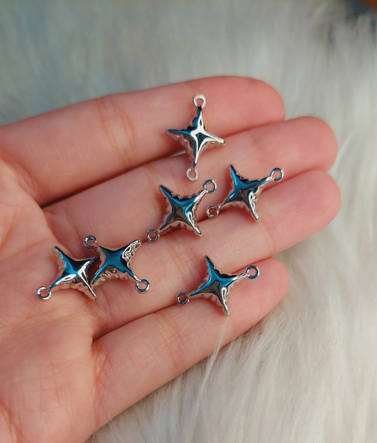 Shiny connector star charms
