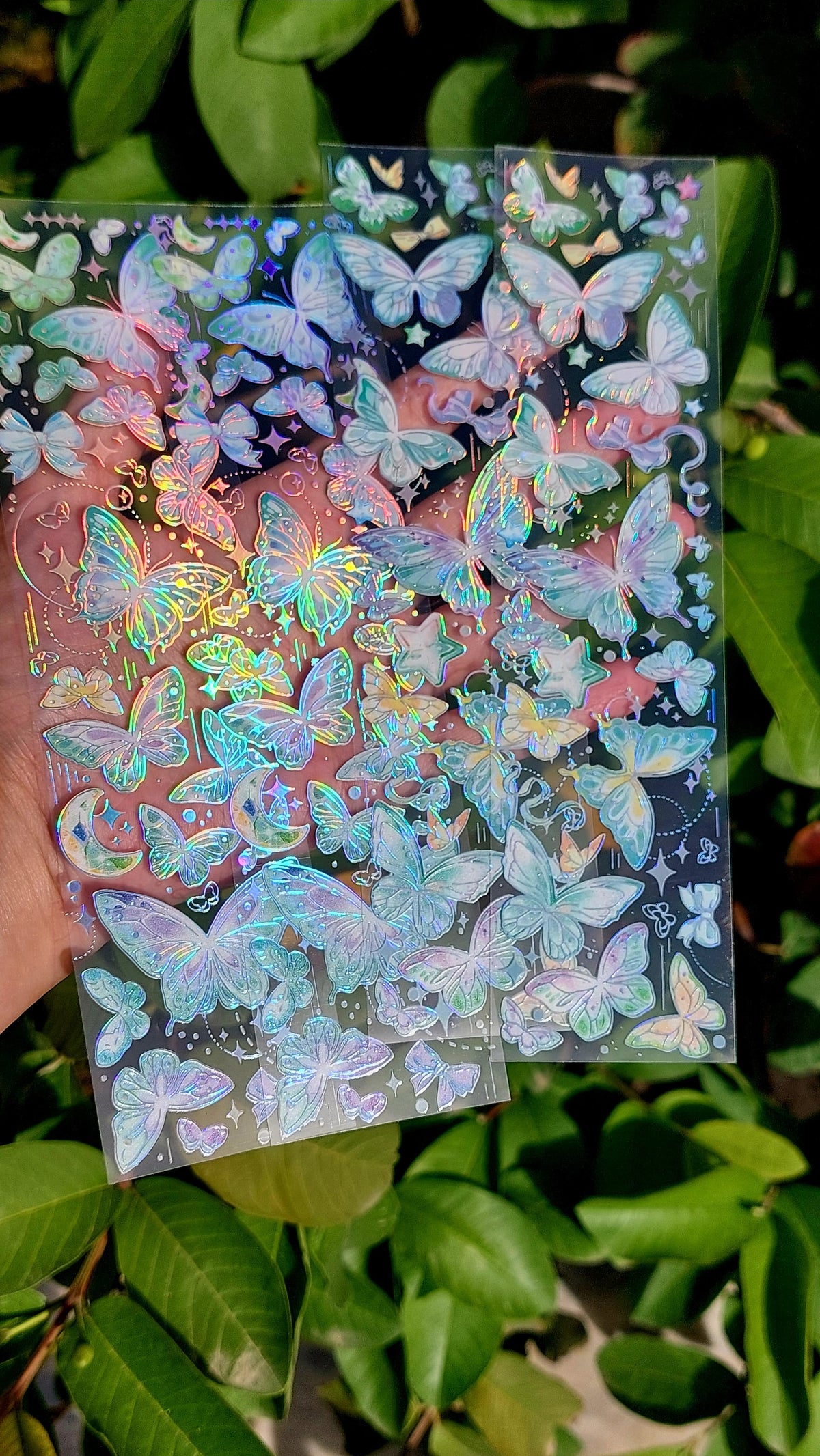 Insert Sheets per Pack , Holographic Fairy Insert Sheets Embellishments for Resin Art