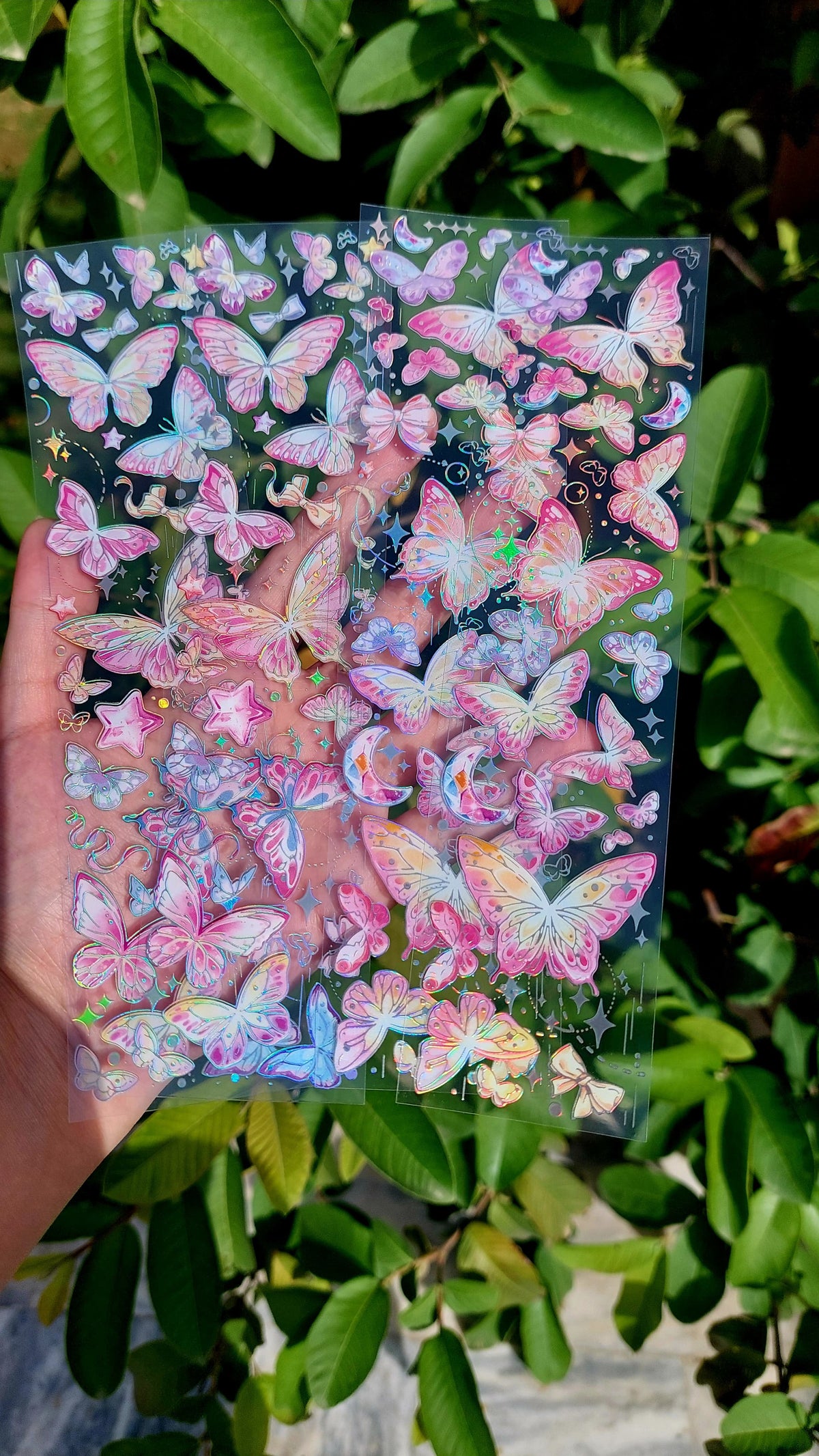 Insert Sheets per Pack , Holographic Fairy Insert Sheets Embellishments for Resin Art