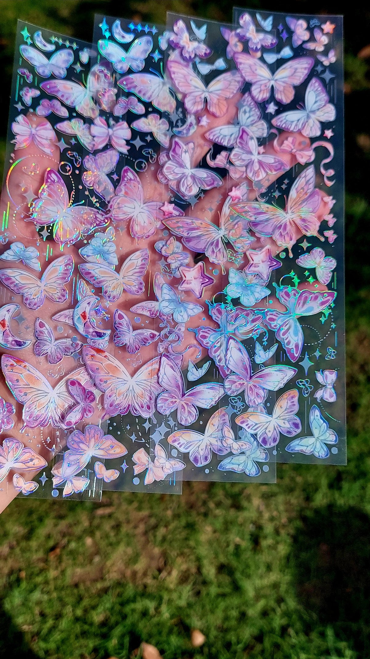 Insert Sheets per Pack , Holographic Fairy Insert Sheets Embellishments for Resin Art