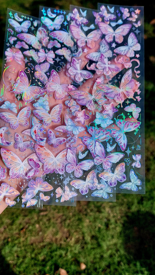 Insert Sheets per Pack , Holographic Fairy Insert Sheets Embellishments for Resin Art