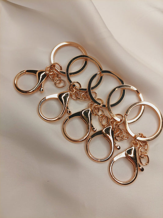 Lobster Hook Key Chains in golden/silver