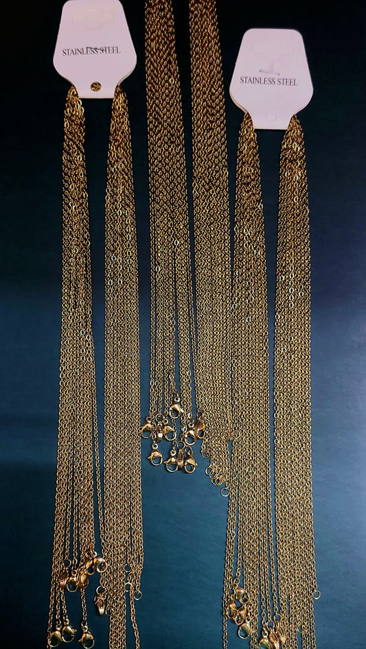 1 pc stainless steel/ Gold plated Pendant Chains