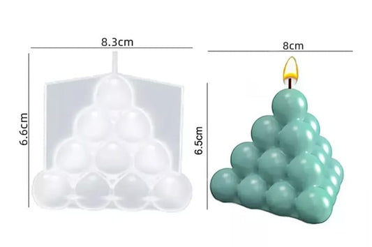 3D Pyramid Bubble Candle Silicone Mold Handmad