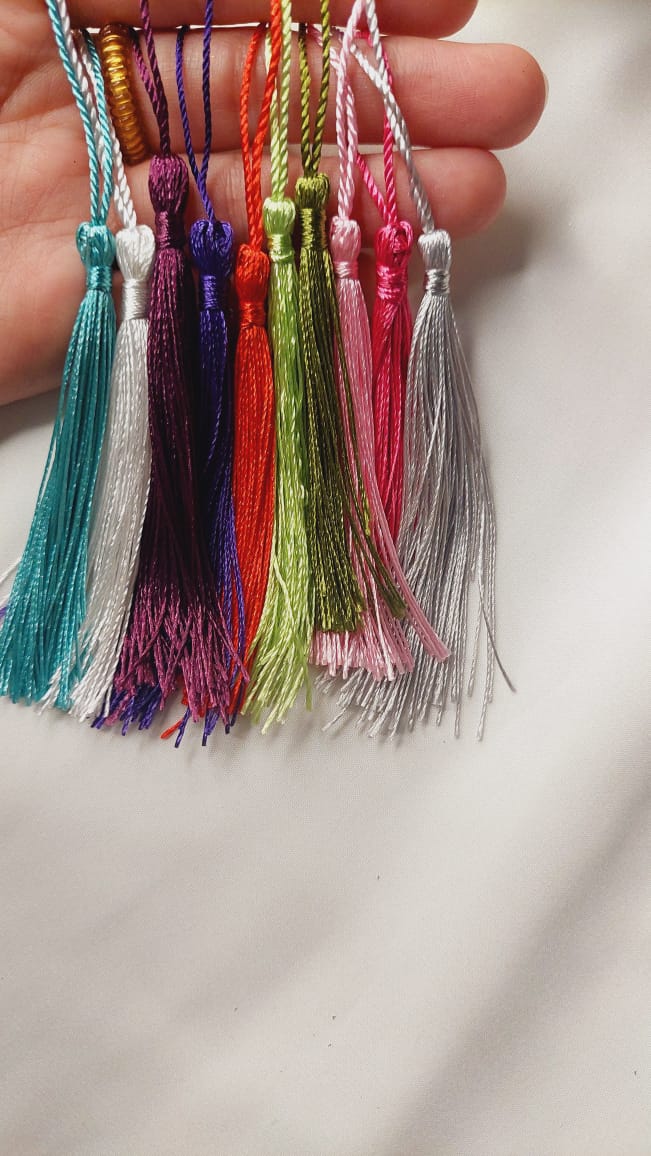 Silk Tussels in Multi & Golden
