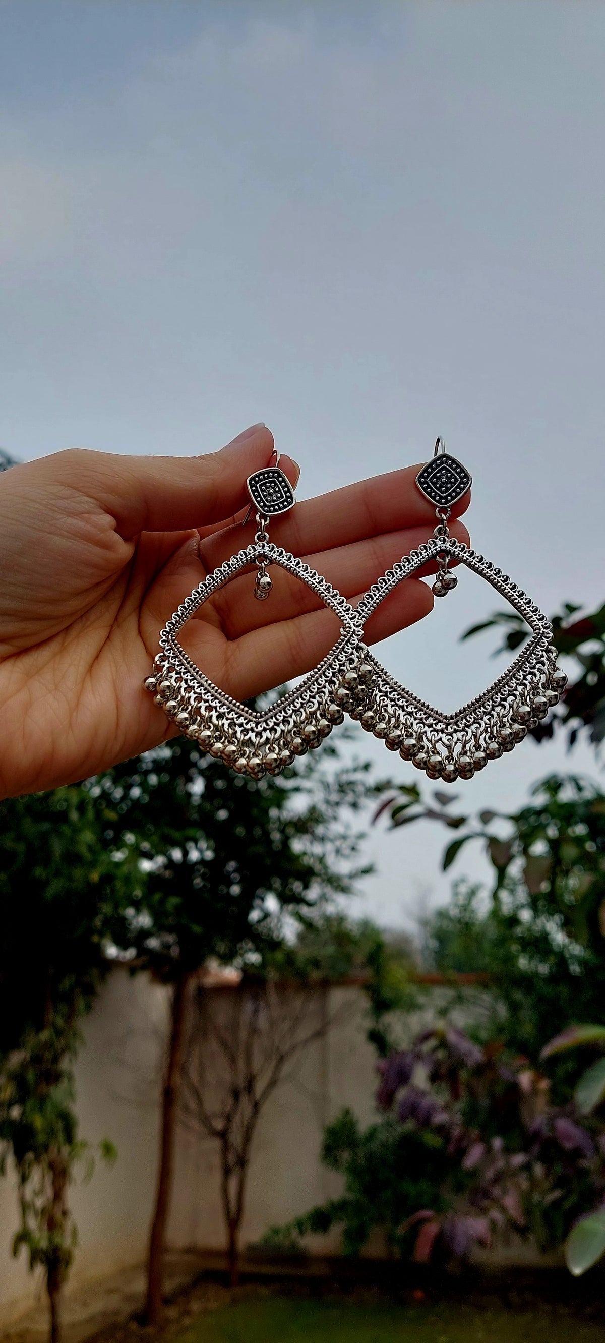 Square Jhumkas