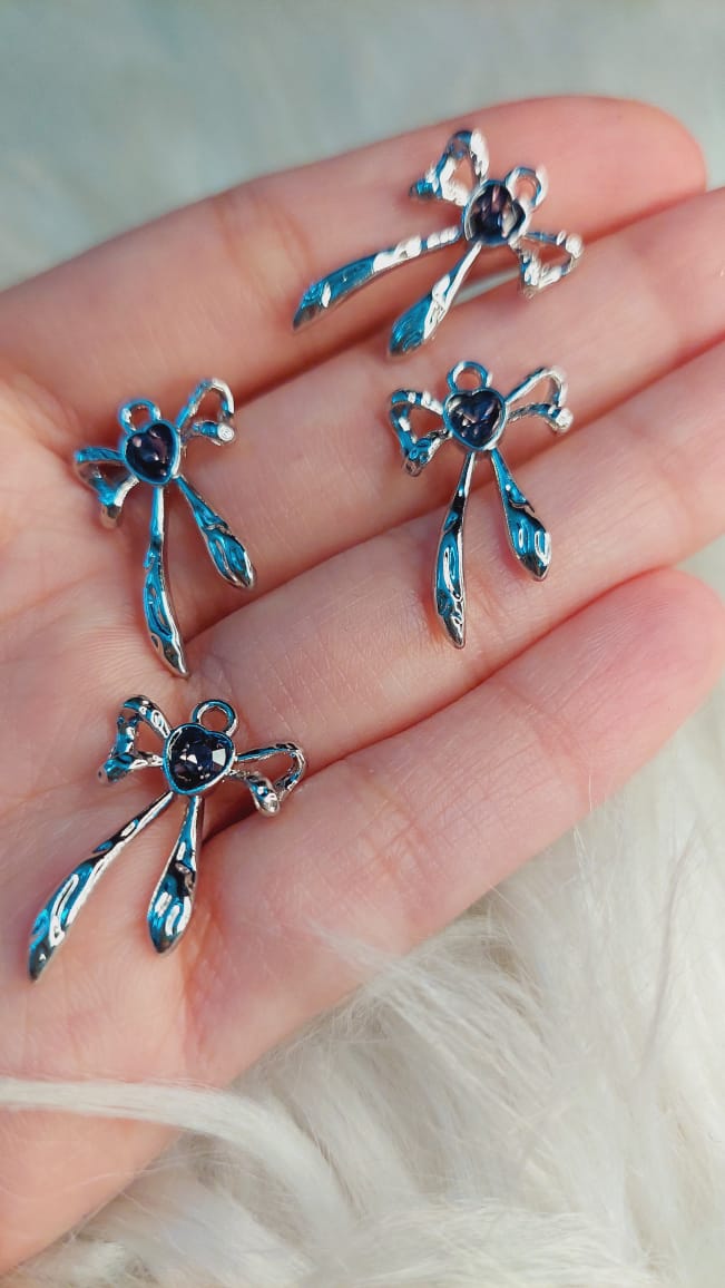 High-Quality, Luxury Crystal Bow Charms