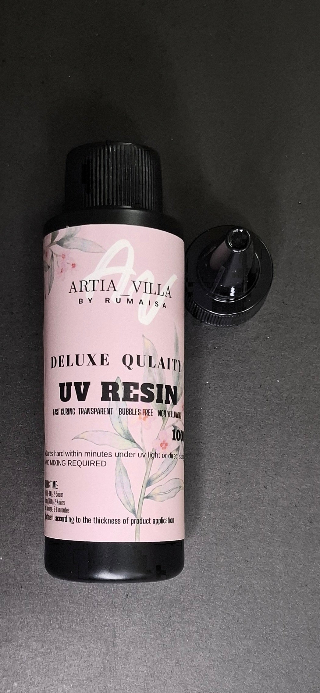 Deluxe Quality, Uv Resin , easy curing, fast curing , transparent, non yellowing formula , 100g