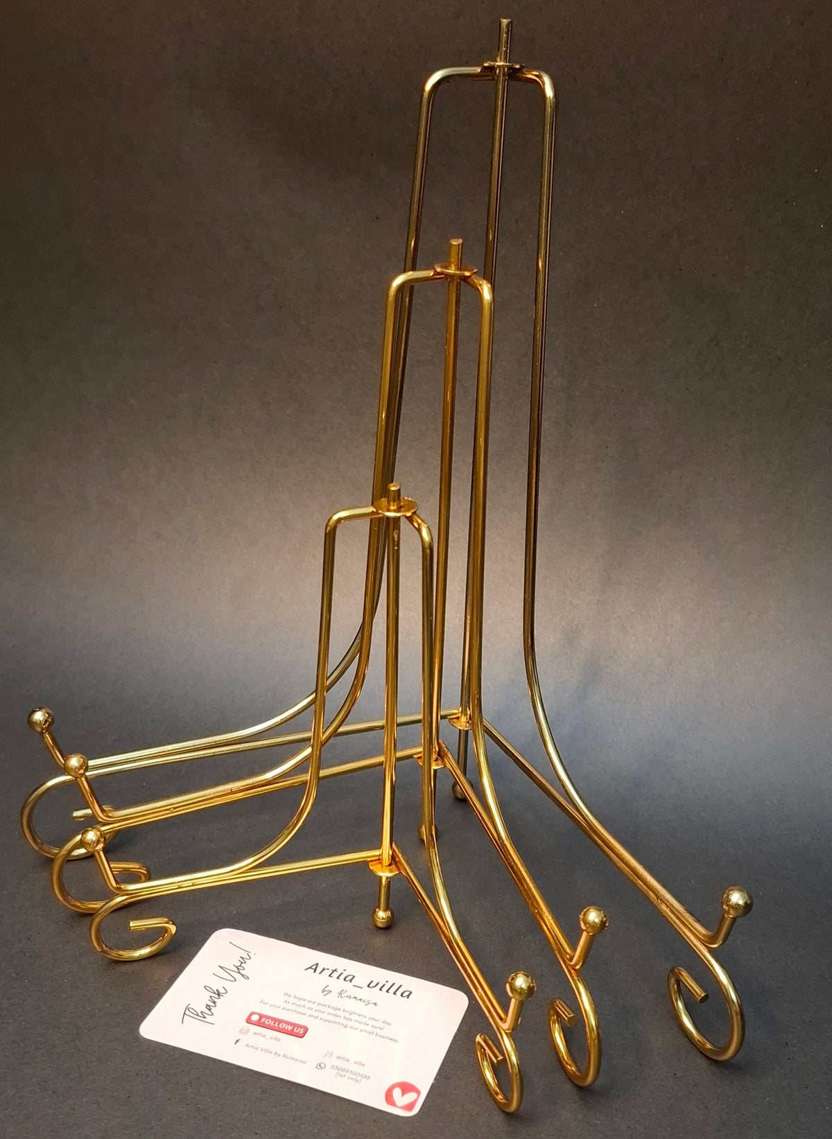 1pc Durable Foldable Plate Stands Metal Easel Rack , with chrome  finishing, high-quality, imported 6 8 10 inch Display Stand
