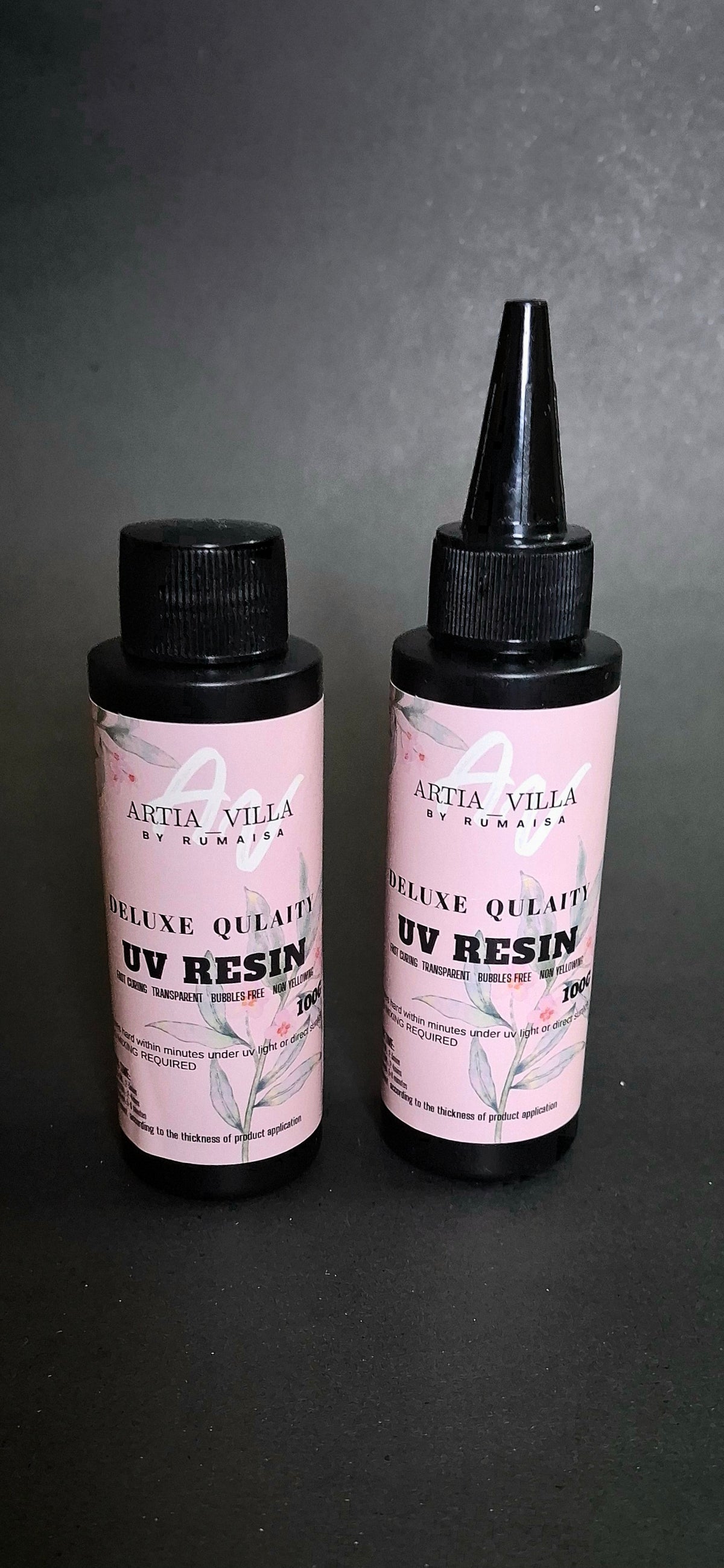 Deluxe Quality, Uv Resin , easy curing, fast curing , transparent, non yellowing formula , 100g