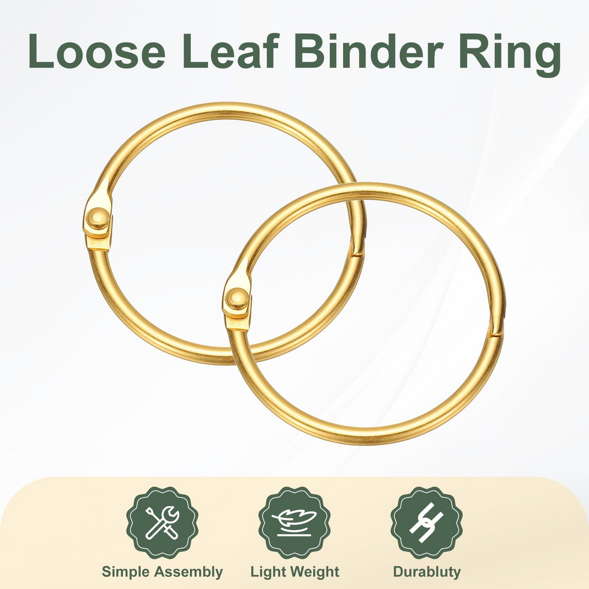 High-quality, imported, Loose leaf binder ring , binding rings 25mm , pack of 5 rings