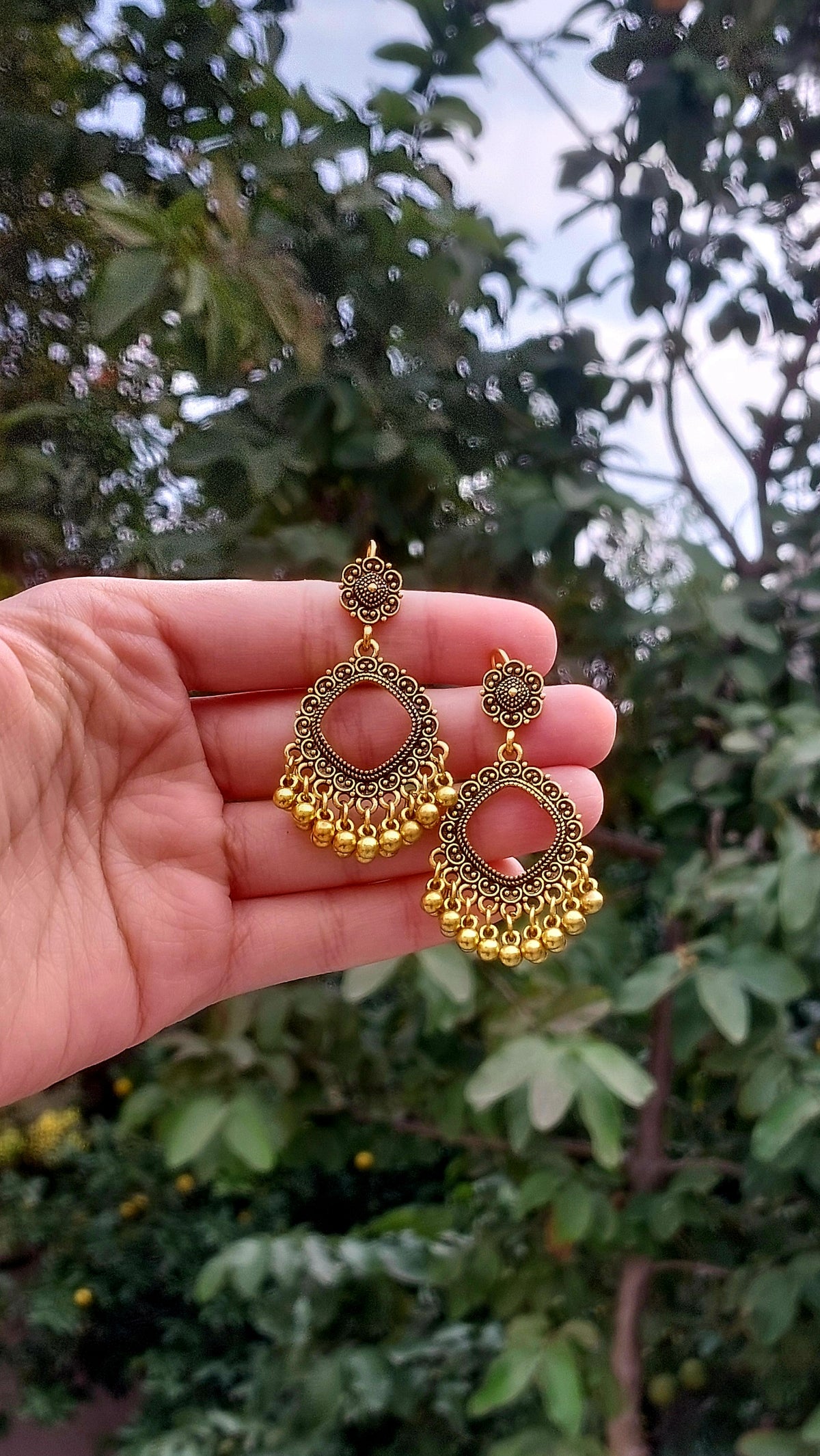 Mini Square jhumkay golden/silver