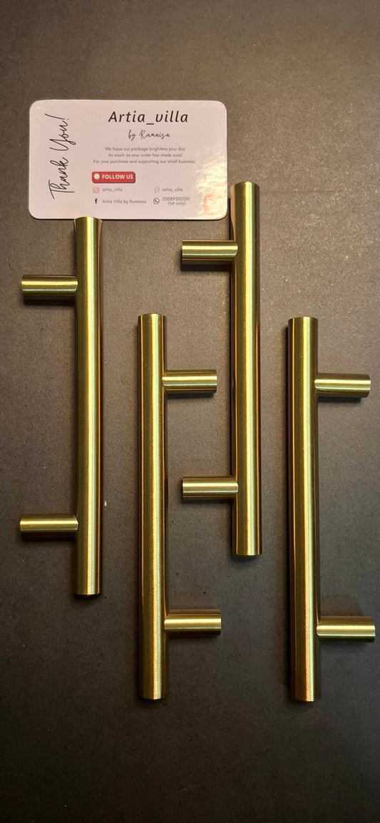 Gold Cabinet/ Tray Handles Pair , chrome finish, stainless steel, imported