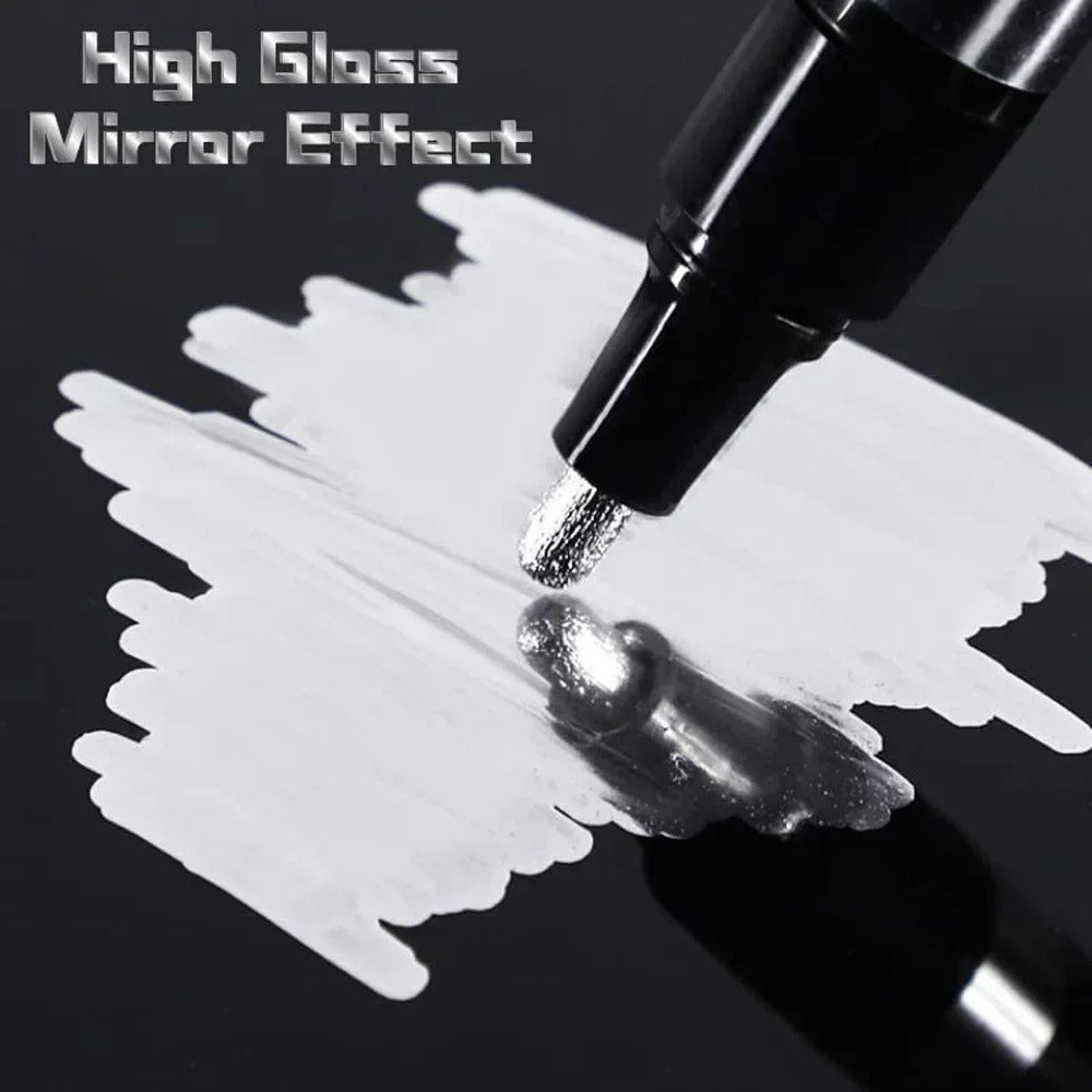 Chrome Liquid mirror Markers , 2mm nib size , Gold/Silver ,diy doodle cards , resin articles, ceramics , posters