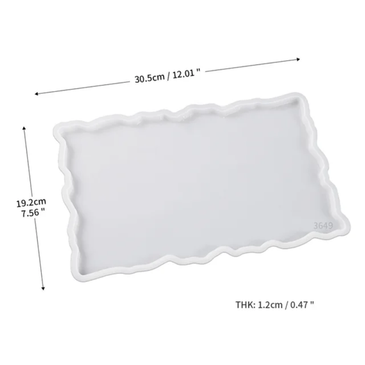 Tray mold irregular rectangle silicone mold 12×7.5 inches