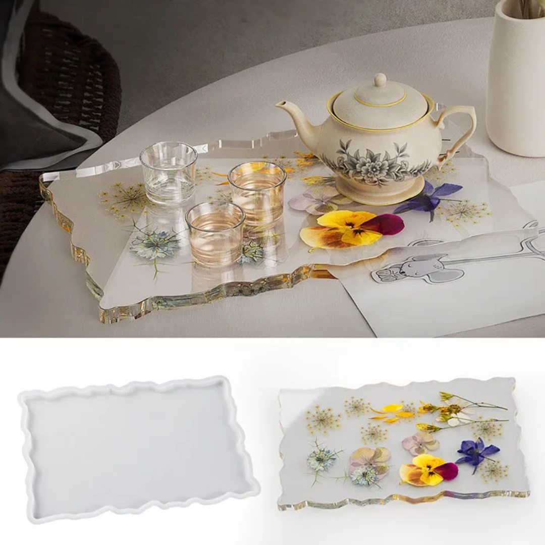 Tray mold irregular rectangle silicone mold 12×7.5 inches
