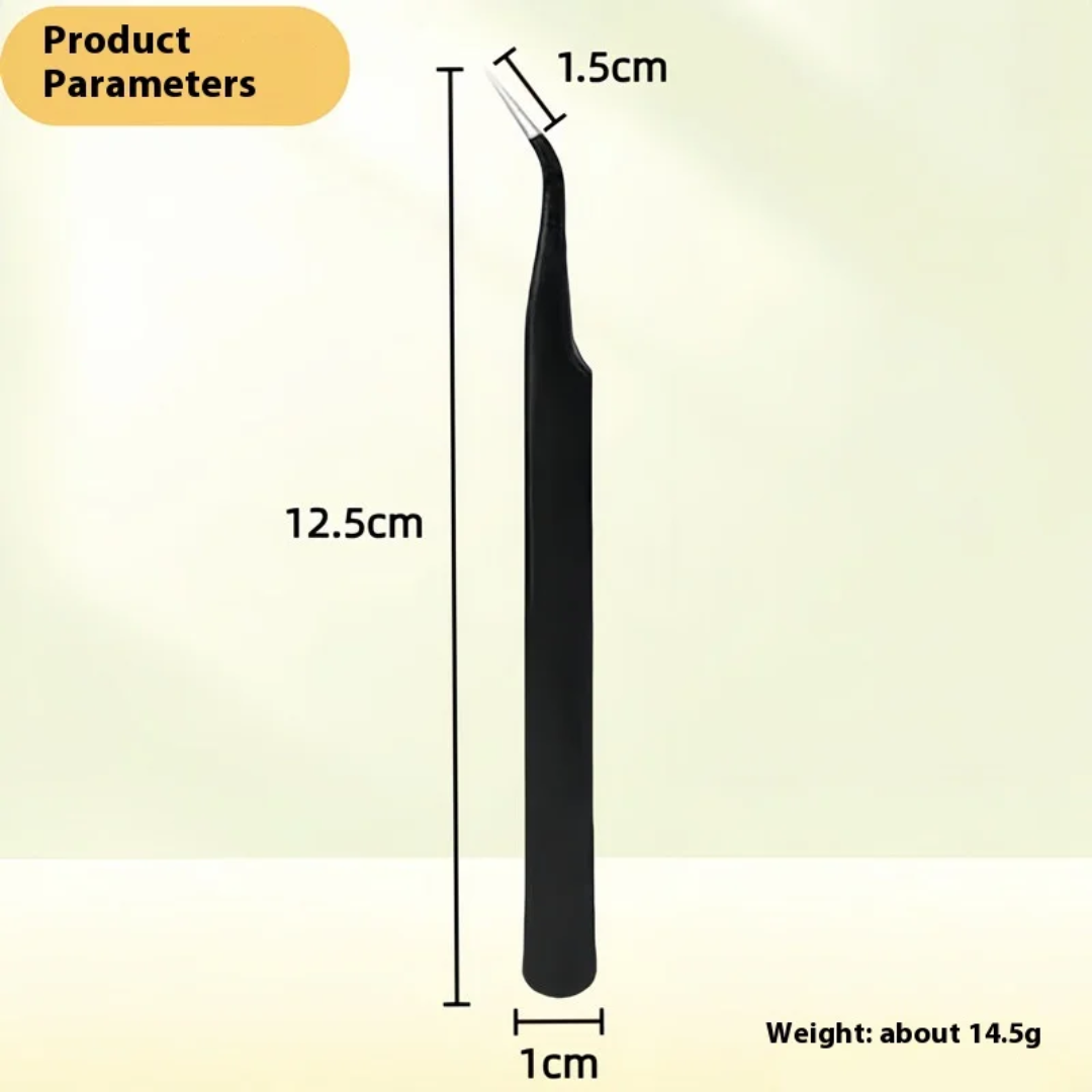 Angled design precision tweezers, pink tweezers
