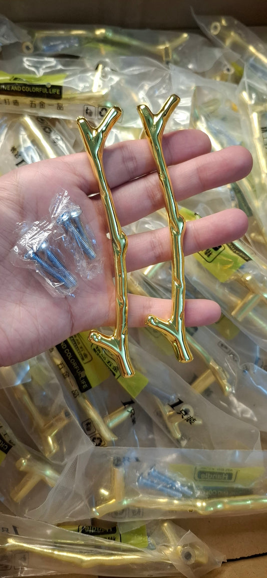 Tree Branch handles for trays , chrome finishing, shiny, imported, high-quality